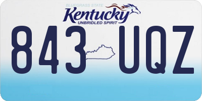 KY license plate 843UQZ