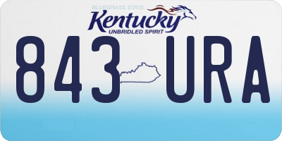 KY license plate 843URA