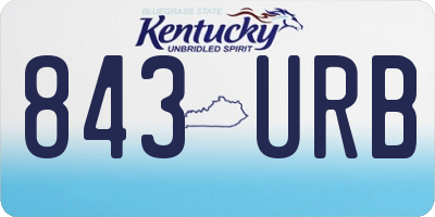 KY license plate 843URB