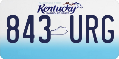 KY license plate 843URG