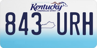 KY license plate 843URH