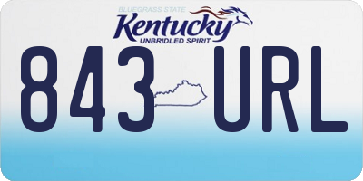 KY license plate 843URL