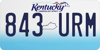 KY license plate 843URM