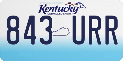 KY license plate 843URR