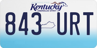 KY license plate 843URT