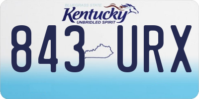 KY license plate 843URX
