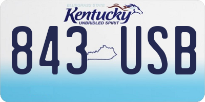 KY license plate 843USB