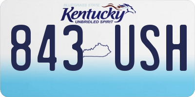 KY license plate 843USH