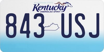 KY license plate 843USJ