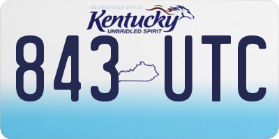 KY license plate 843UTC