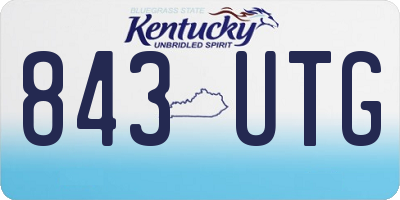 KY license plate 843UTG