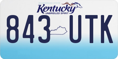 KY license plate 843UTK