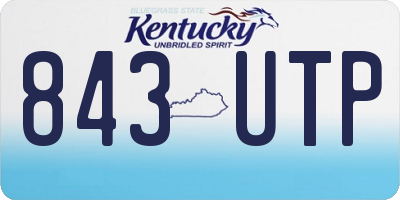 KY license plate 843UTP
