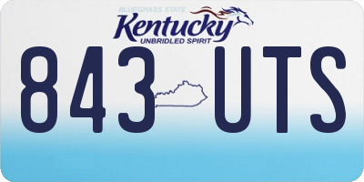 KY license plate 843UTS