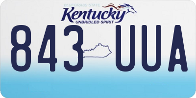 KY license plate 843UUA