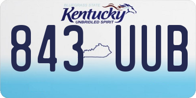 KY license plate 843UUB