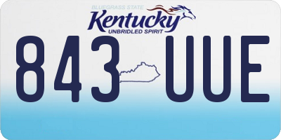 KY license plate 843UUE