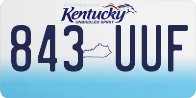 KY license plate 843UUF