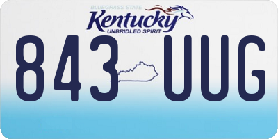 KY license plate 843UUG