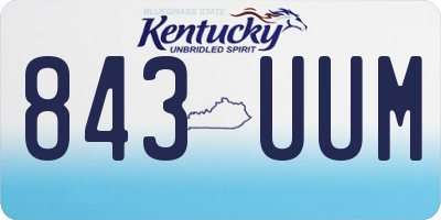 KY license plate 843UUM