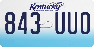 KY license plate 843UUO
