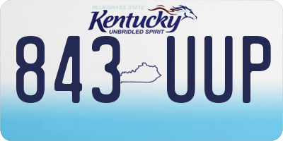 KY license plate 843UUP