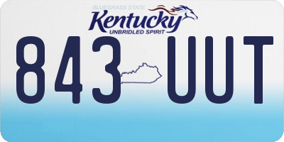 KY license plate 843UUT