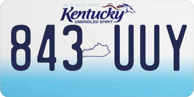 KY license plate 843UUY