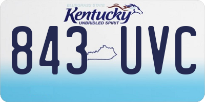 KY license plate 843UVC