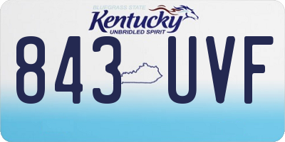 KY license plate 843UVF