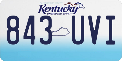 KY license plate 843UVI