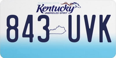 KY license plate 843UVK