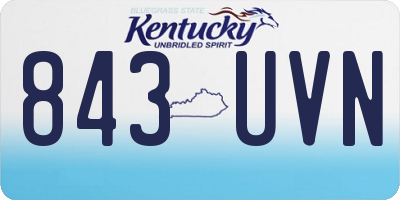 KY license plate 843UVN