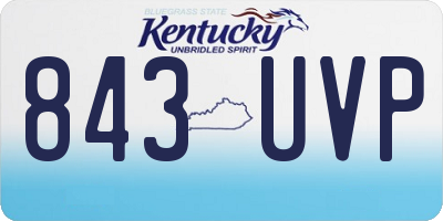 KY license plate 843UVP