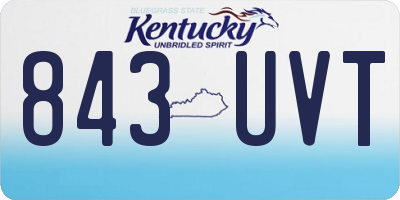 KY license plate 843UVT