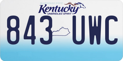 KY license plate 843UWC