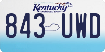 KY license plate 843UWD
