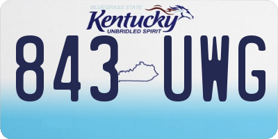 KY license plate 843UWG