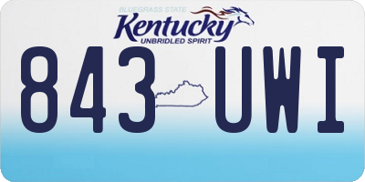 KY license plate 843UWI