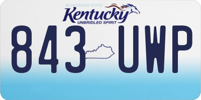 KY license plate 843UWP