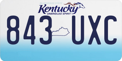 KY license plate 843UXC