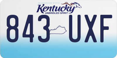 KY license plate 843UXF