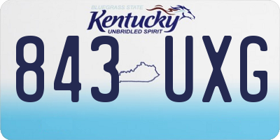 KY license plate 843UXG