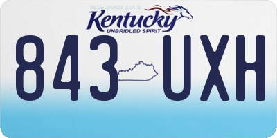 KY license plate 843UXH