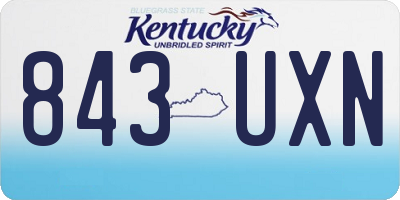 KY license plate 843UXN