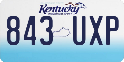 KY license plate 843UXP