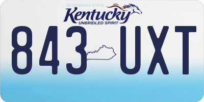 KY license plate 843UXT
