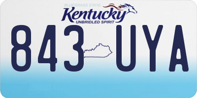 KY license plate 843UYA