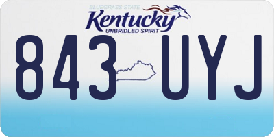 KY license plate 843UYJ