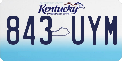 KY license plate 843UYM